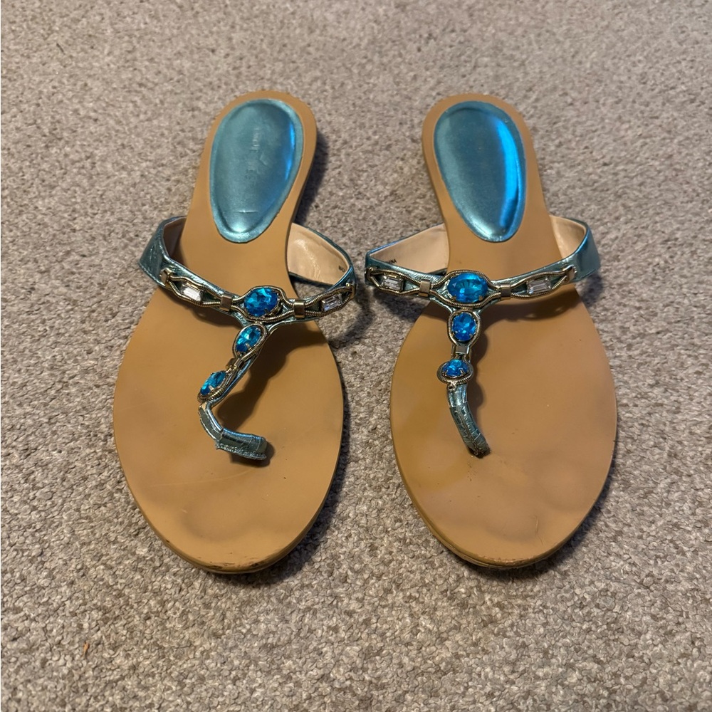 Nine West Blue Gemstone Sandals